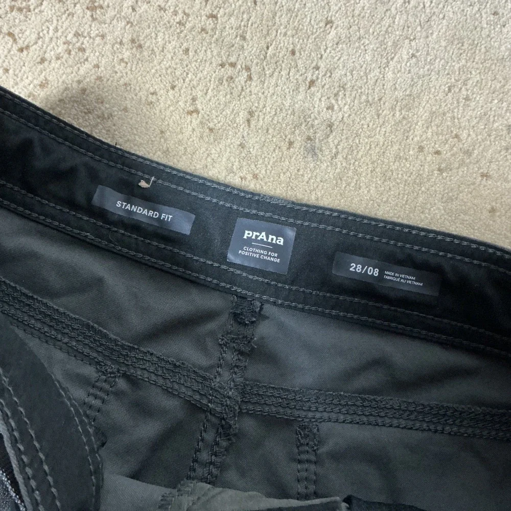 Prana Zion Hiking Cargo Shorts Mens 28 Charcoal Grey Technical Outdoor Gorpcore